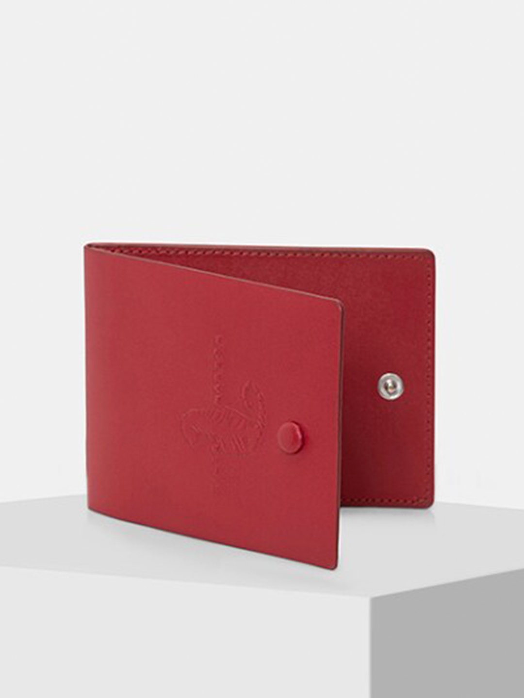 

TIGER MARRON Men Leather Two Fold Wallet, Red