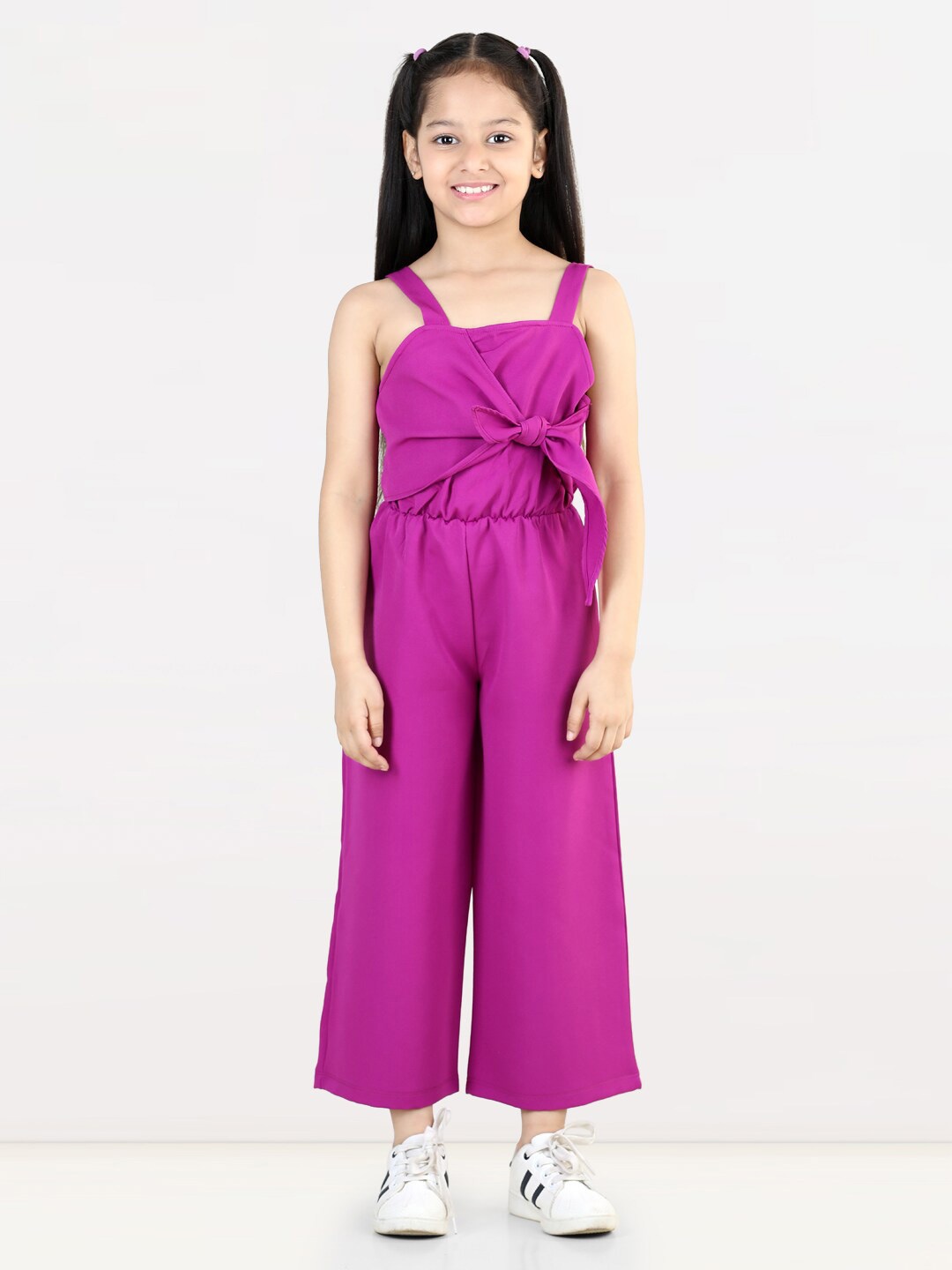 

AWW HUNNIE Girls Side Knot Basic Jumpsuit, Purple