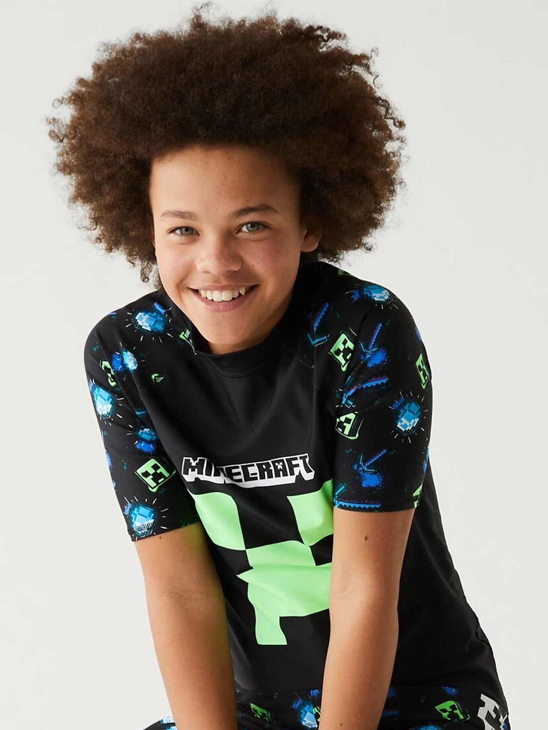 

Marks & Spencer Boys Typography Printed T-Shirt, Black