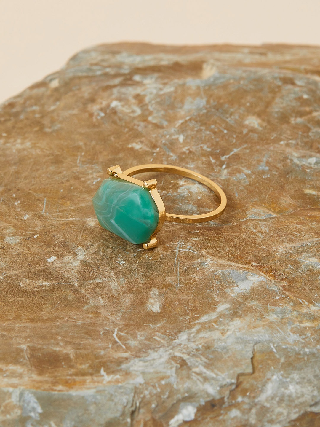 

Accessorize Gold-Toned Crystal-Studded Finger Ring