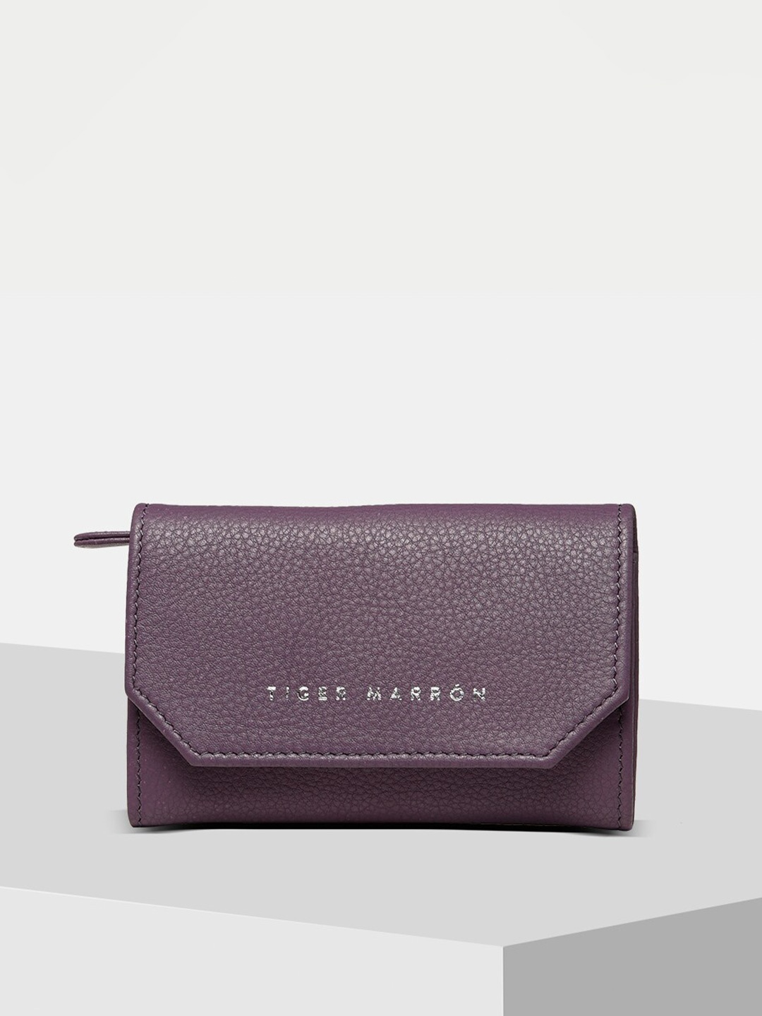 TIGER MARRON Women Leather Two Fold Wallet, Purple