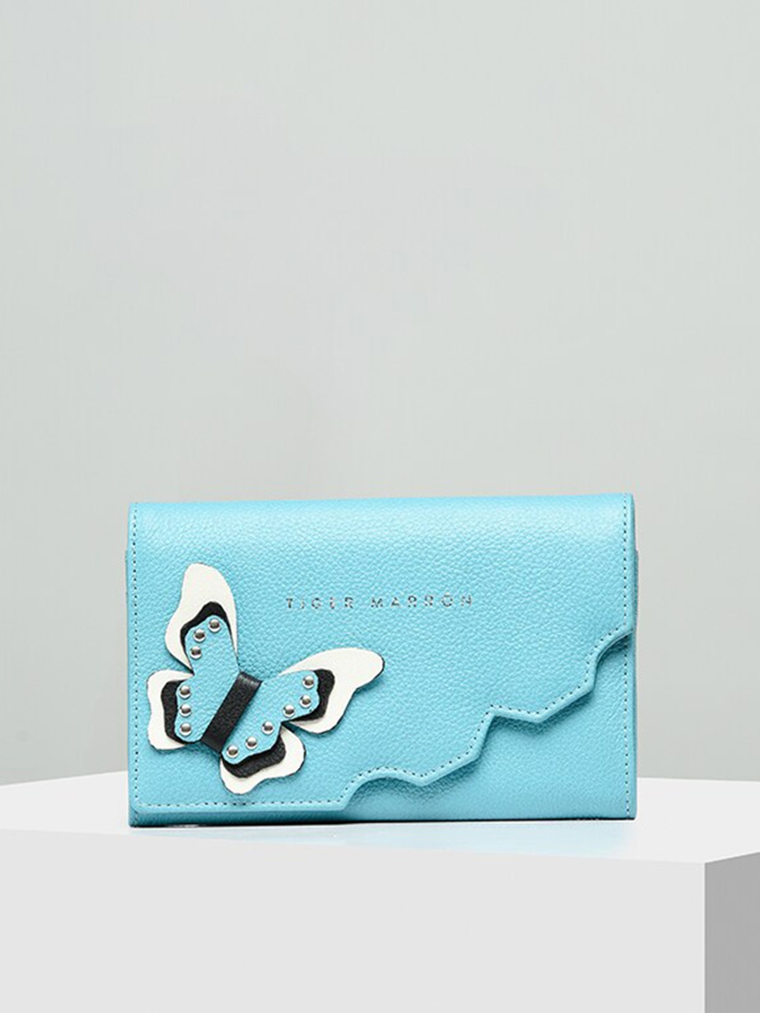 

TIGER MARRON Women Leather Envelope Wallet, Turquoise blue