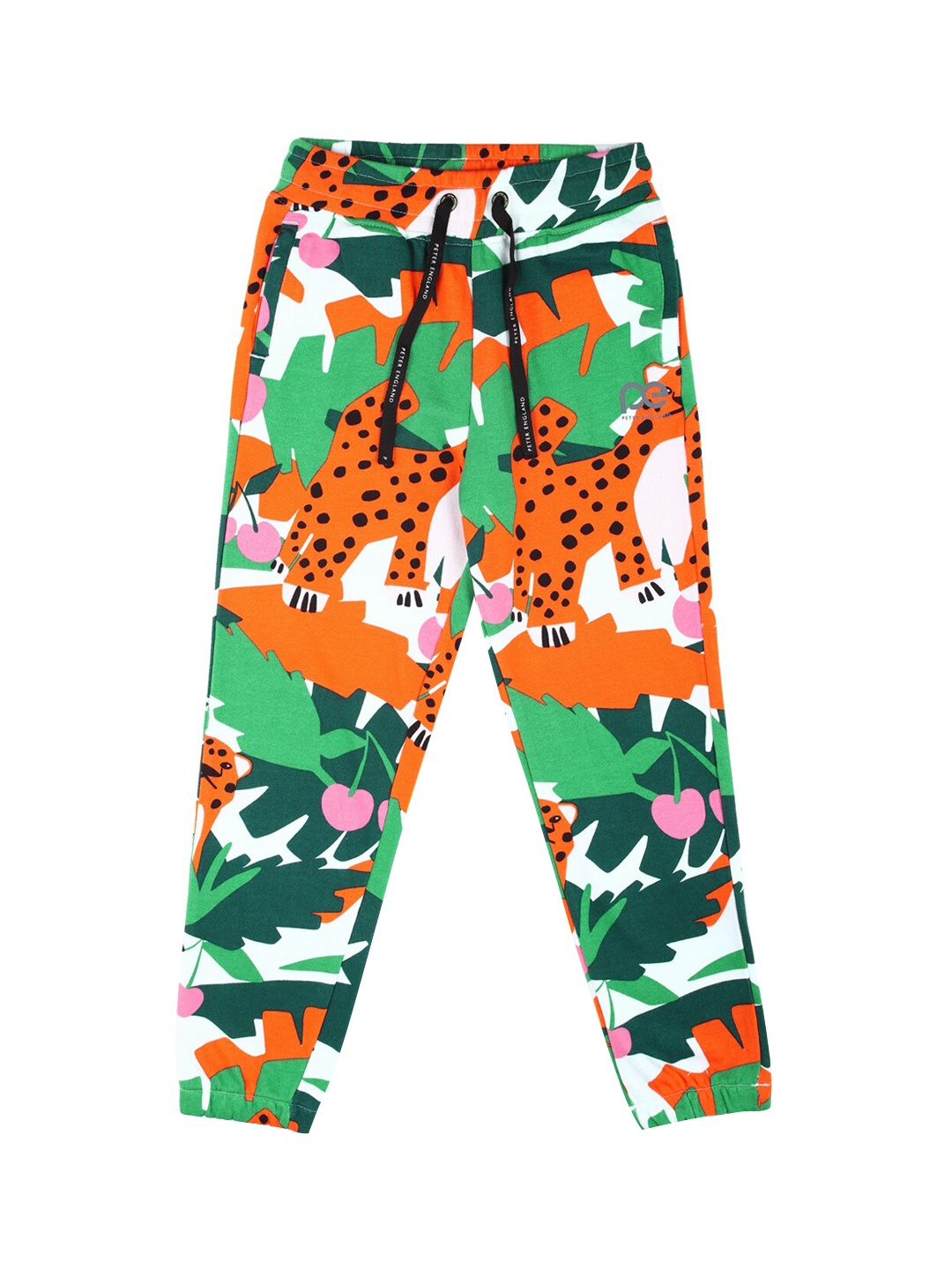 

Peter England Girls Printed Pure Cotton Joggers, Green