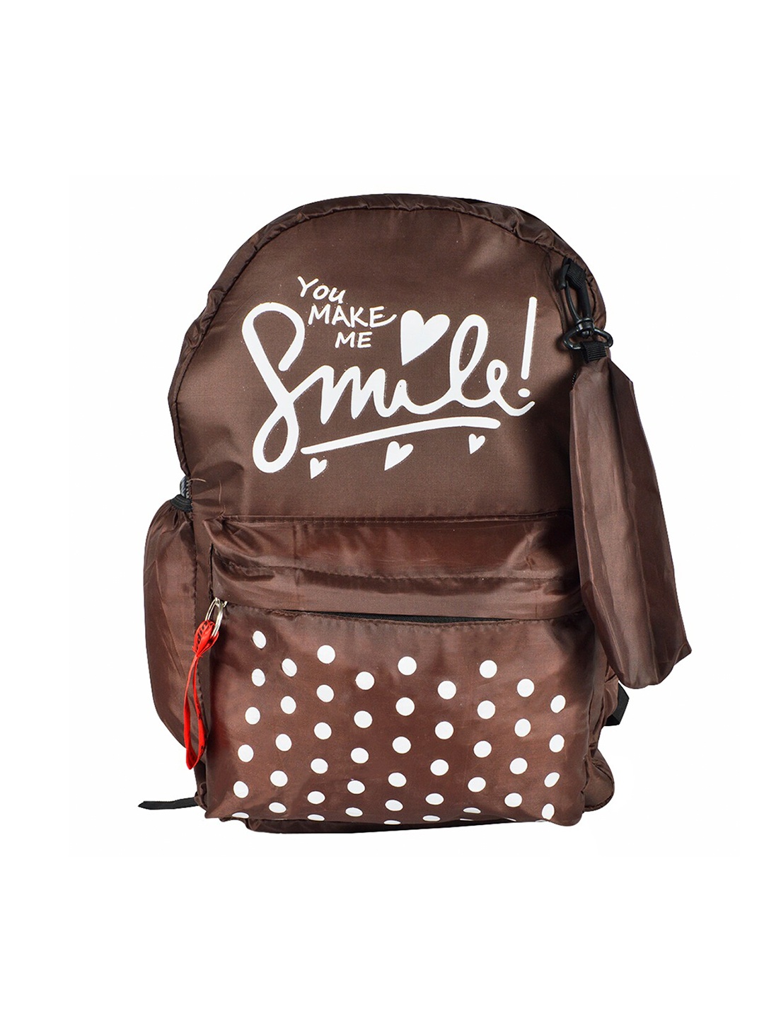 

Adbeni Men Typography Printed Backpack, Brown