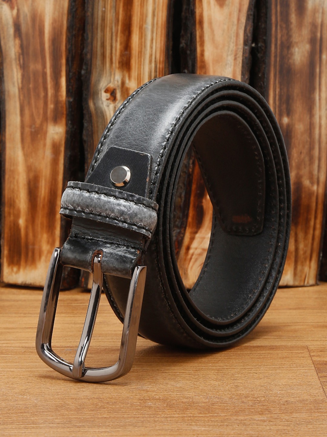 

LOUIS STITCH Men Premium Leather Casual Belt, Green