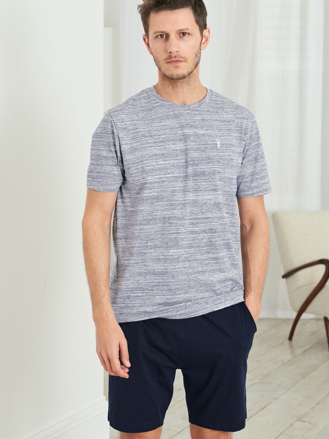 

NEXT Knitted Night suit, Grey melange