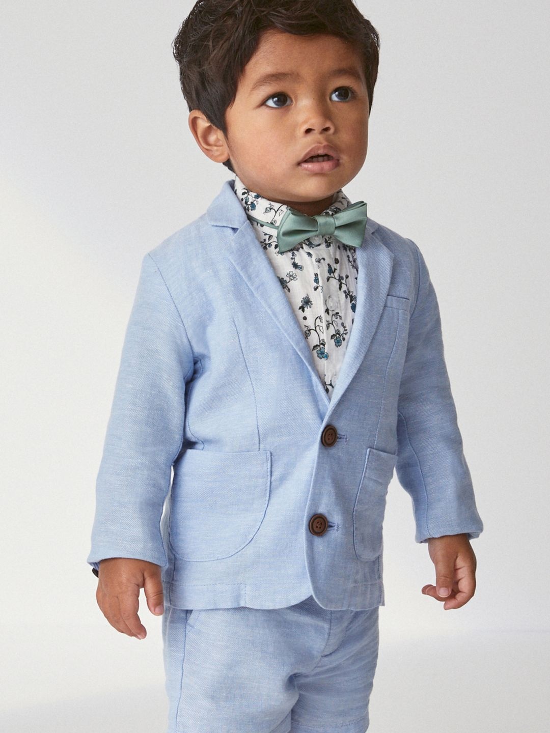 

NEXT Infant Boys Clothing Set With Blazer & Bow Tie, Blue