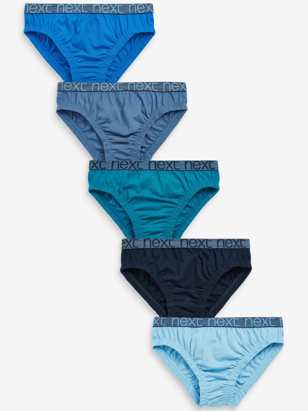 NEXT Boys Pack of 5 Pure Cotton Briefs M37861, Blue