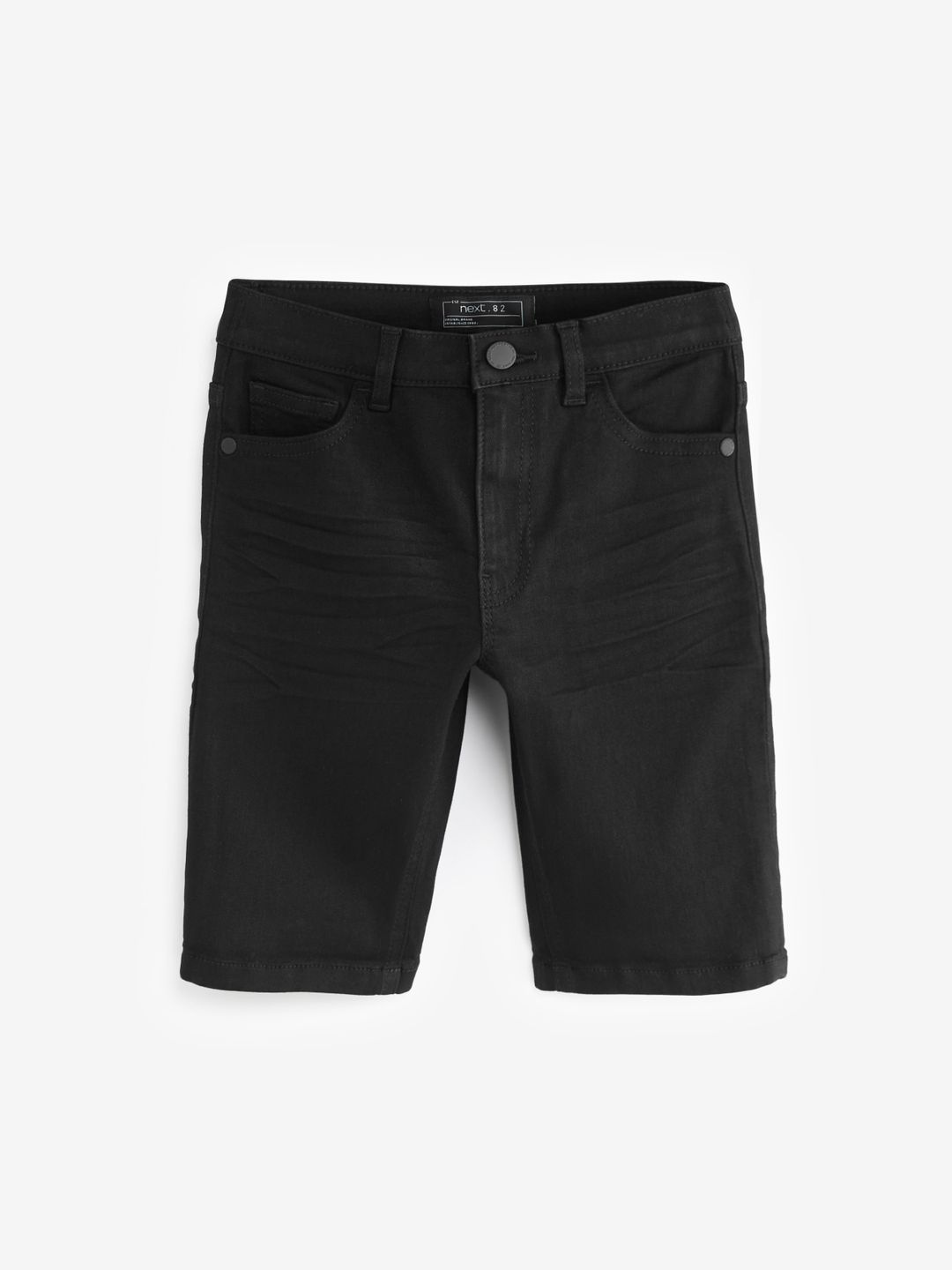 

NEXT Boys Mid-Rise Denim Shorts, Black