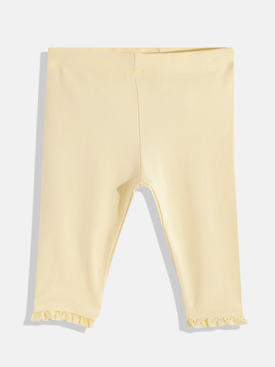 

NEXT Girls Lace Insert Detail Leggings, Yellow
