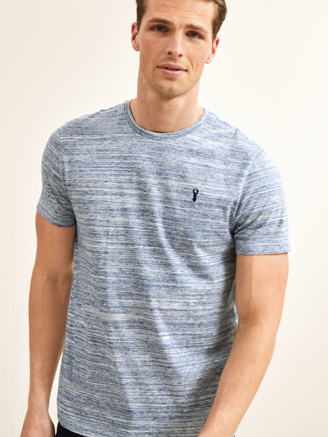 

NEXT Melange Effect T-shirt, Blue