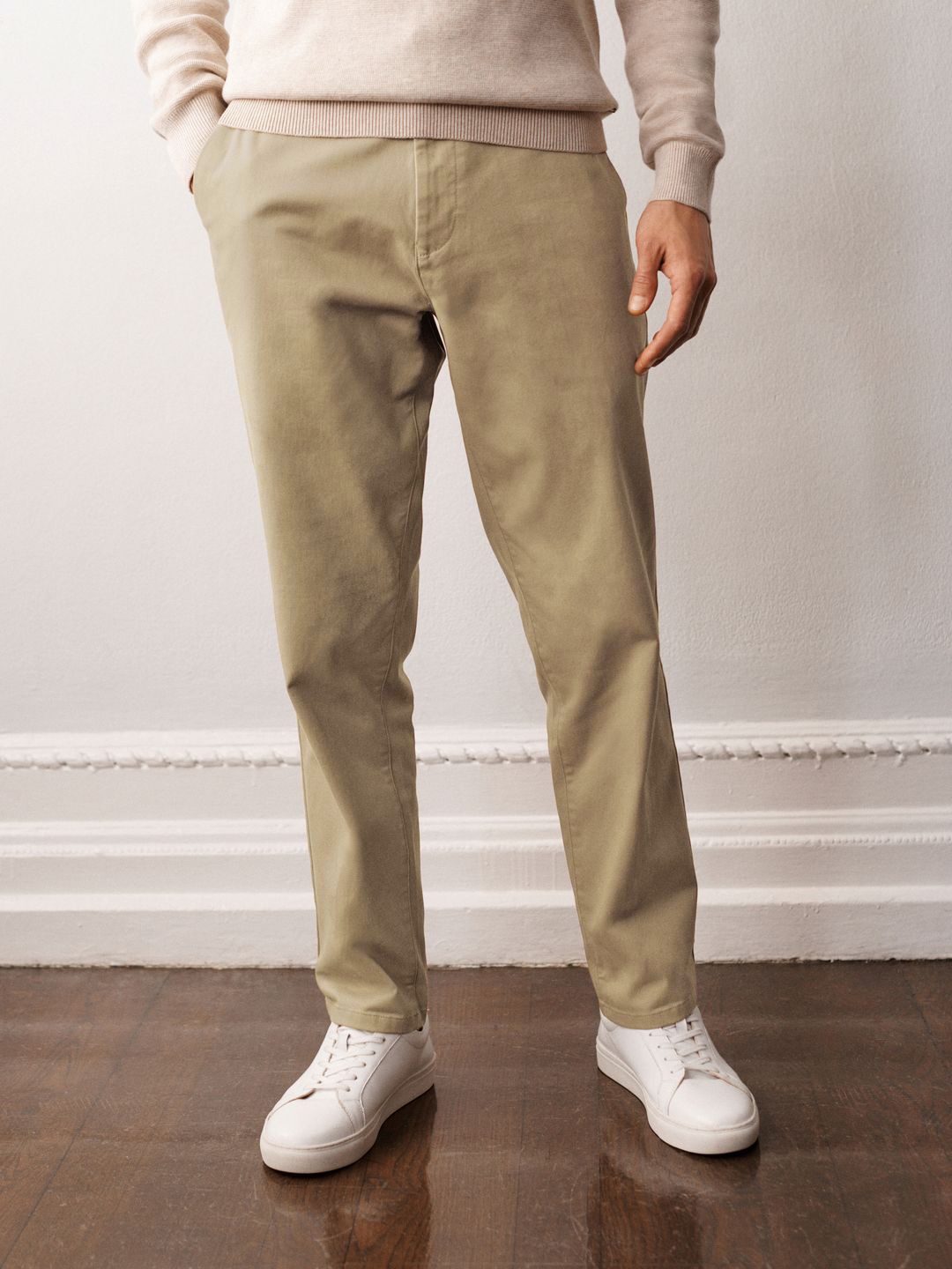 

NEXT Men Straight Fit Chinos Trousers, Beige