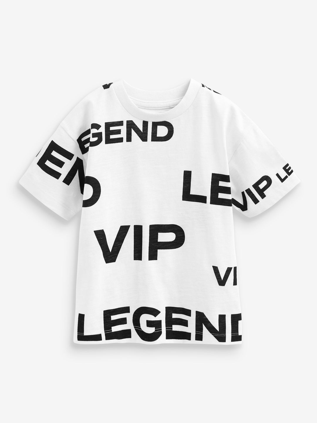 

NEXT Infant Boys Pure Cotton Typography Printed T-shirt, White