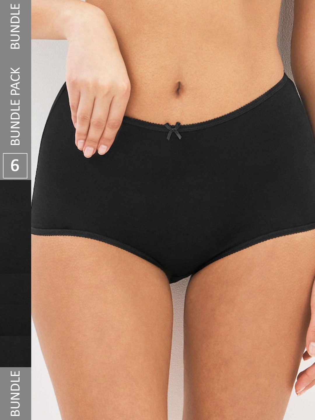 

NEXT Women Pack Of 6 Hipster Briefs, Black