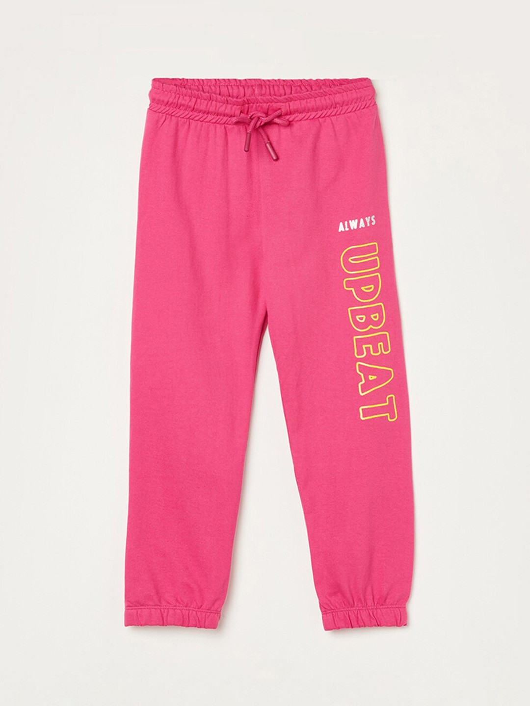 

Fame Forever by Lifestyle Girls Printed Pure Cotton Joggers, Pink