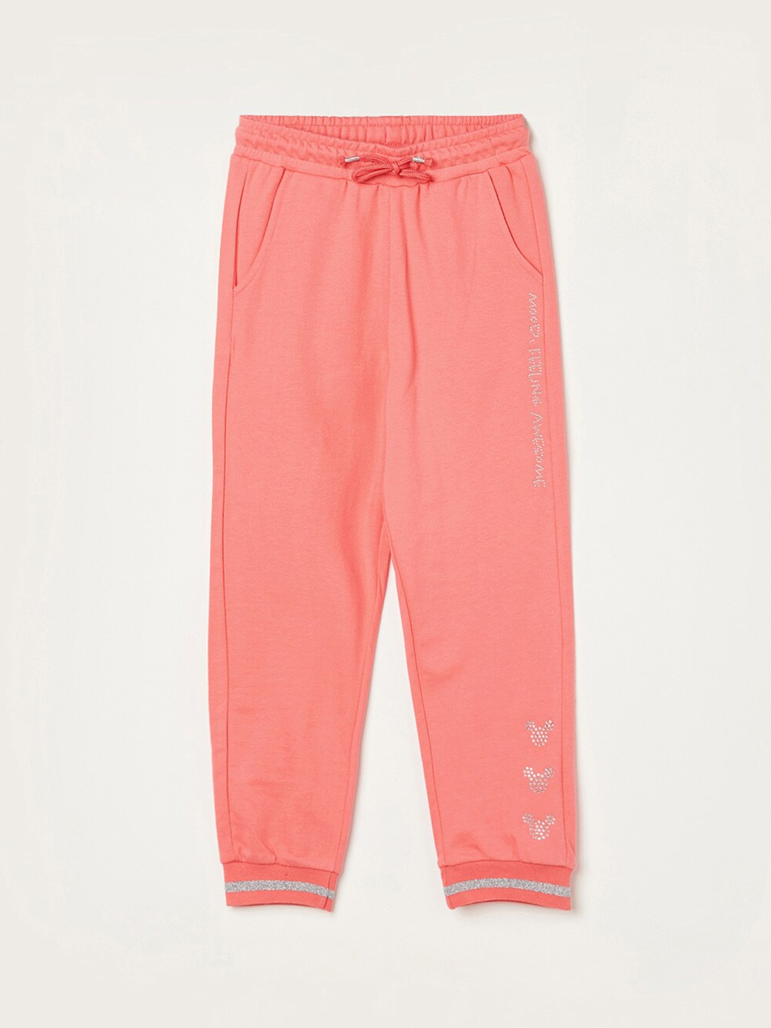 

Fame Forever by Lifestyle Girls Frozen Embellished Pure Cotton Joggers, Coral