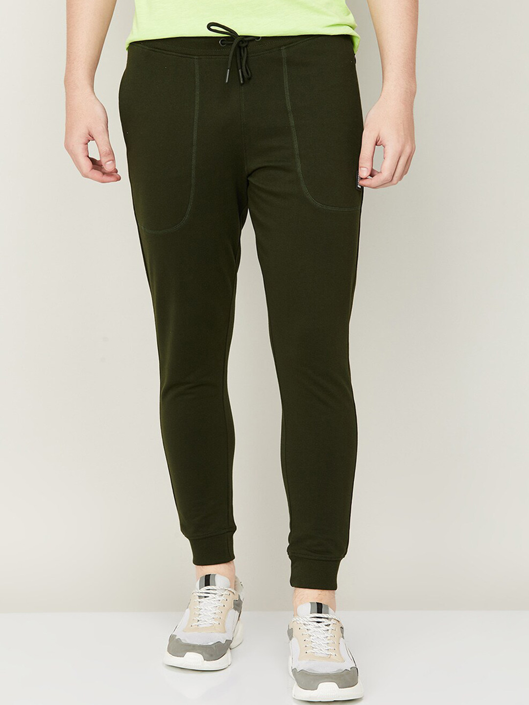 

Forca by Lifestyle Men Cotton Regular Fit Joggers, Olive