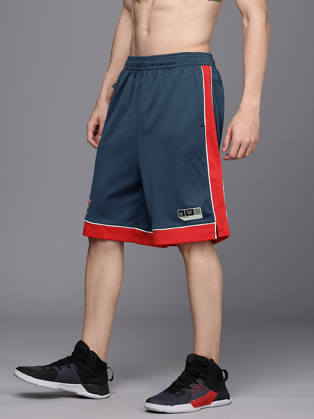 

HRX by Hrithik Roshan Men Basketball Rapid-Dry Shorts, Navy blue