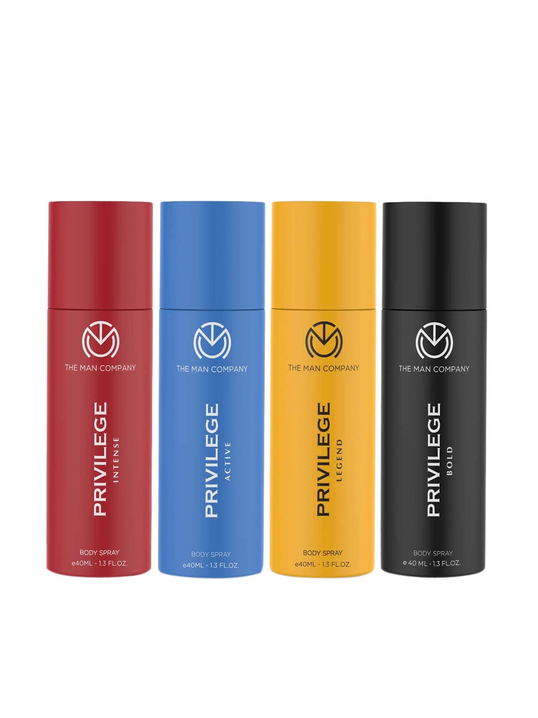 

THE MAN COMPANY Men Privilege Set Of 4 Deodorants 40 ml Each - Active - Legend - Intense & Bold, Red