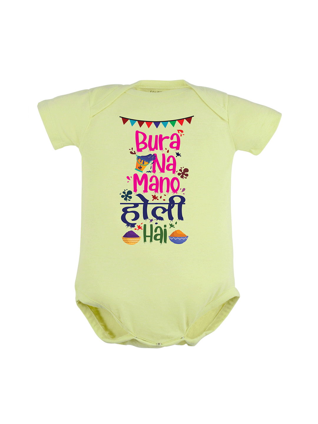

FFLIRTYGO Infants Typography Printed Pure Cotton Bodysuit, Green