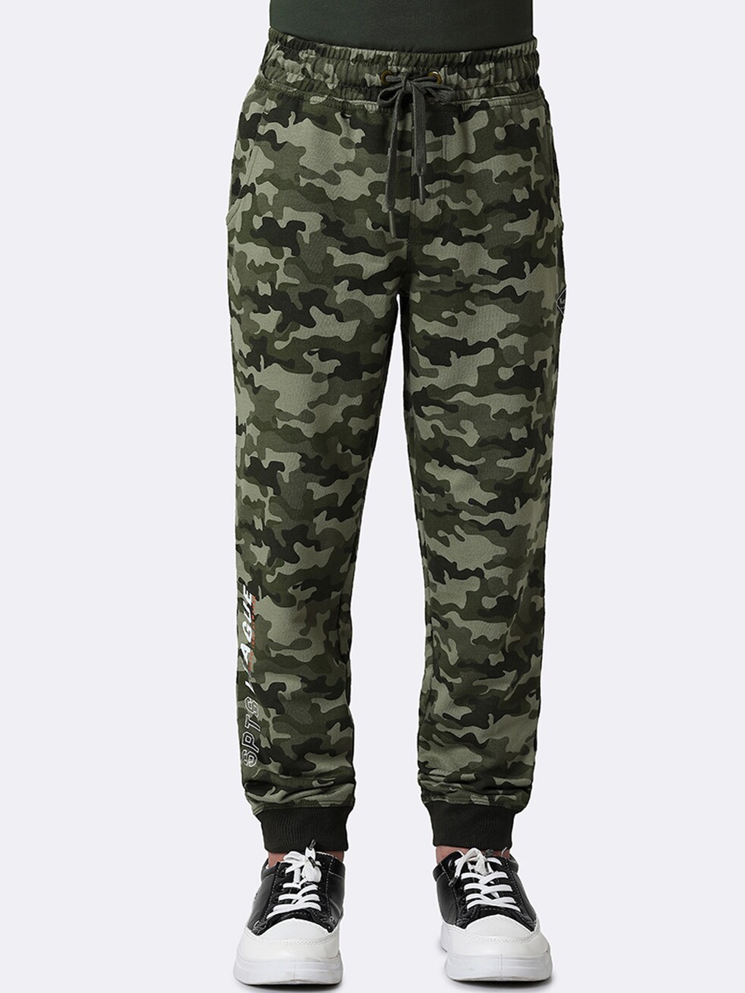 

Van Heusen Boys Camouflage Printed Joggers, Green
