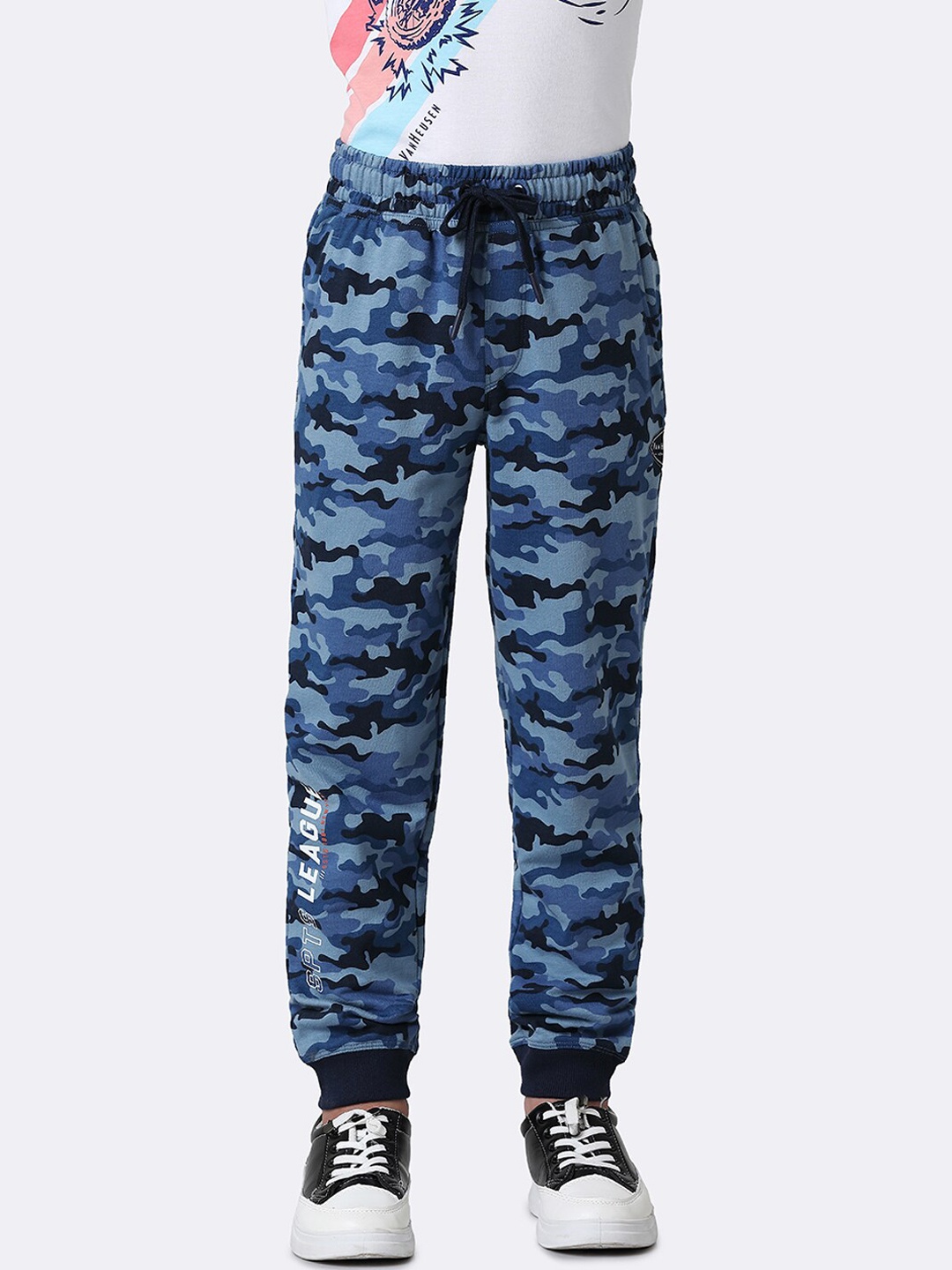 

Van Heusen Boys Printed Mid-Rise Joggers, Blue