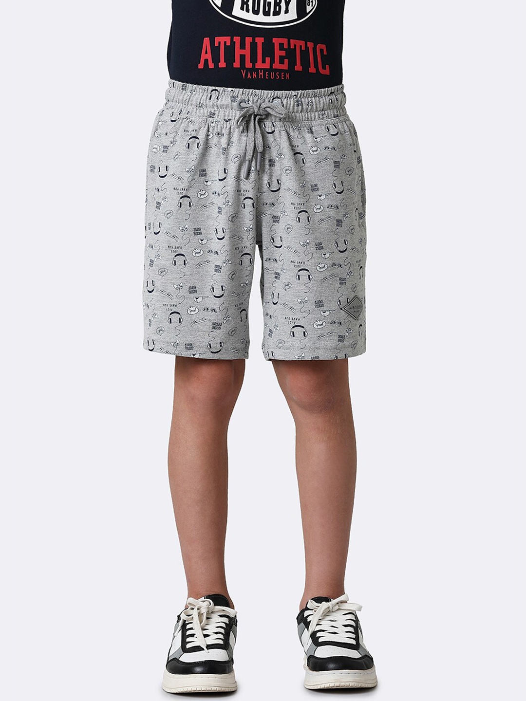 Van Heusen Boys Smart Tech Easy Stain Release Shorts, Grey