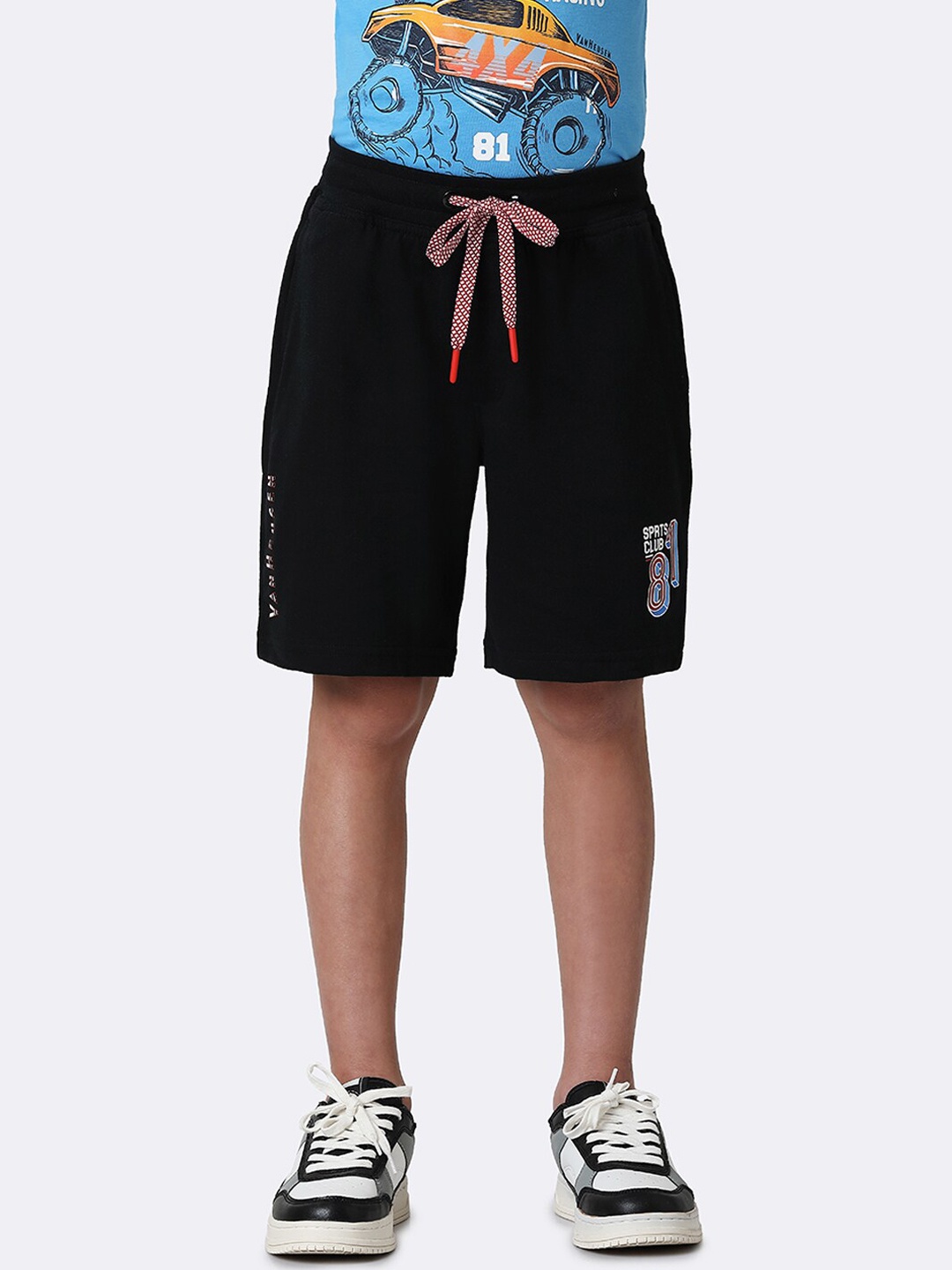 

Van Heusen Boys Cotton High-Rise Shorts, Black