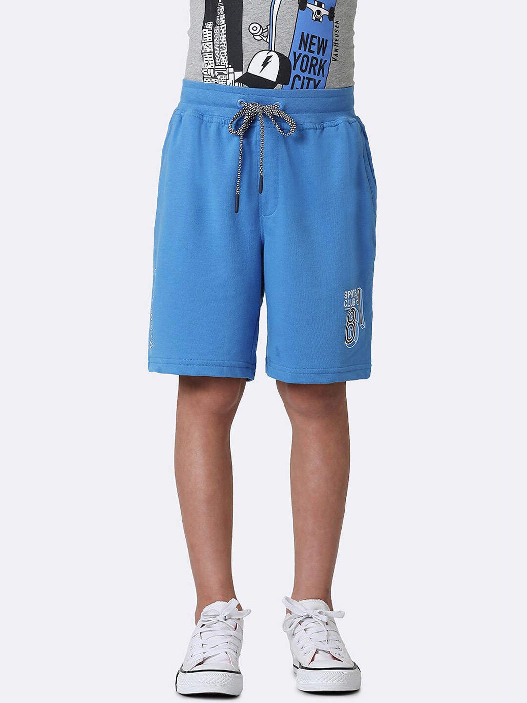 

Van Heusen Boys High-Rise Cotton Sports Shorts, Blue