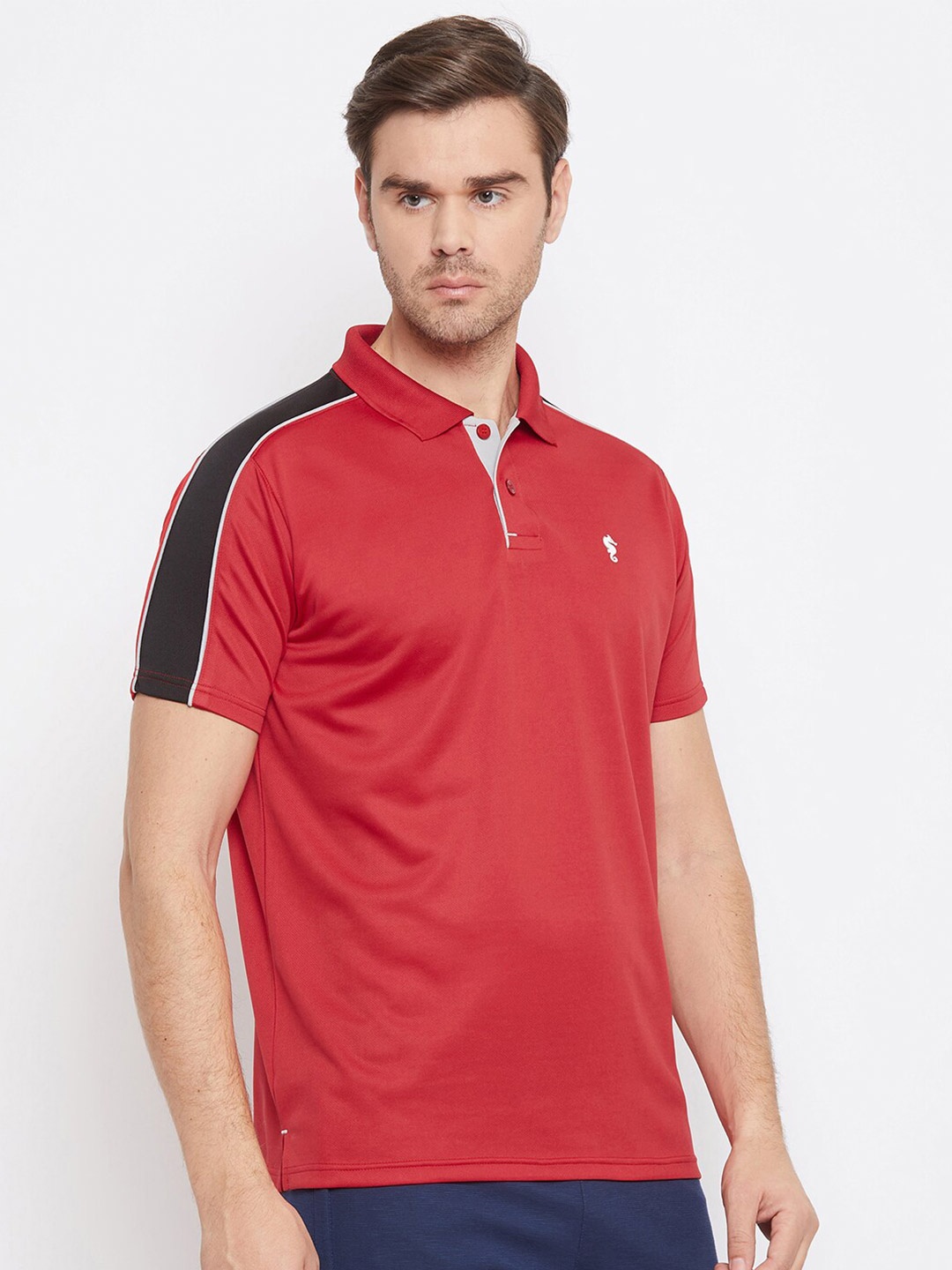 

EPPE Men Polo Collar T-shirt, Red