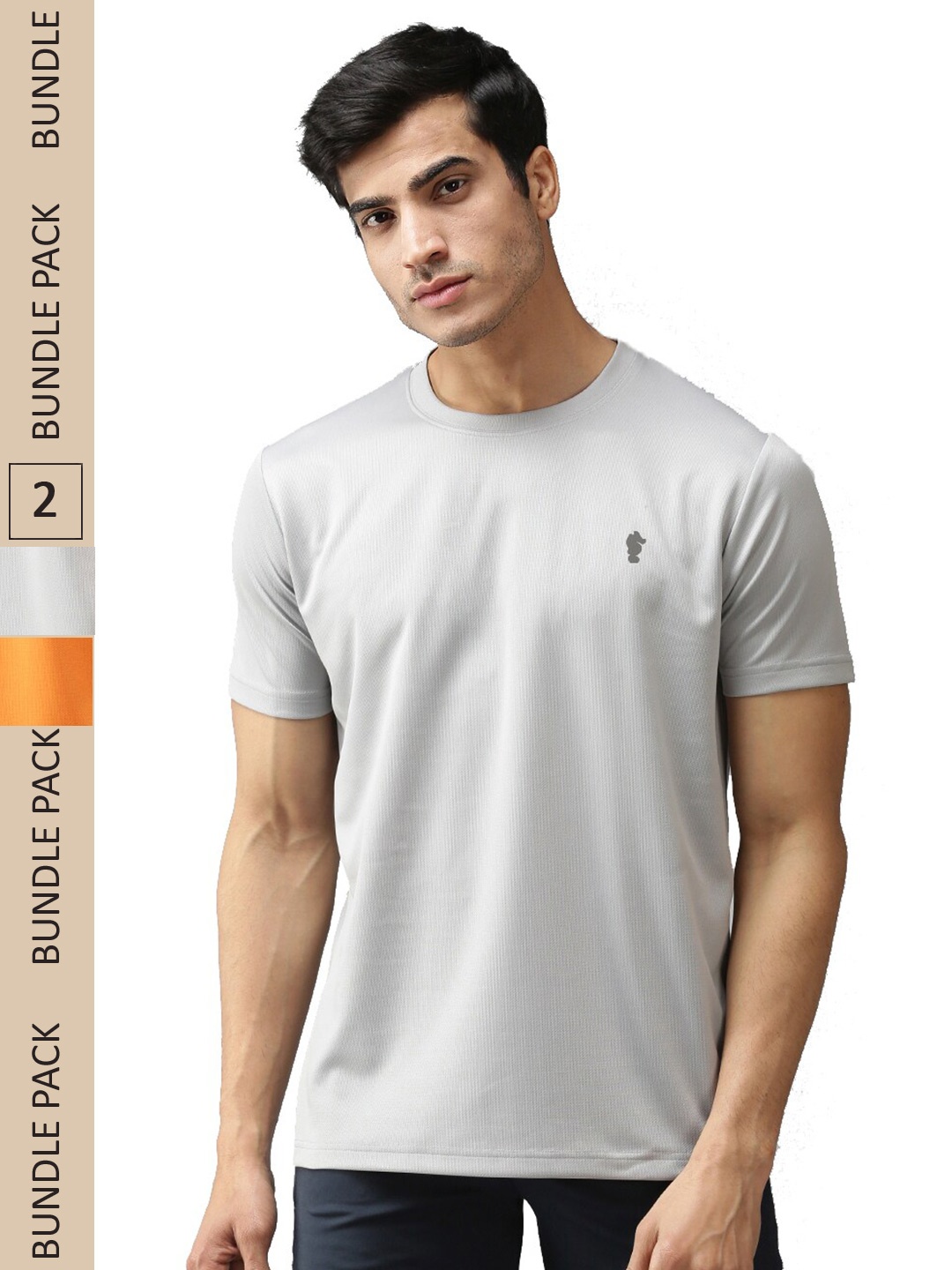 EPPE Men Pack of 2 Dry-FIT Active Performance T-shirts, Grey