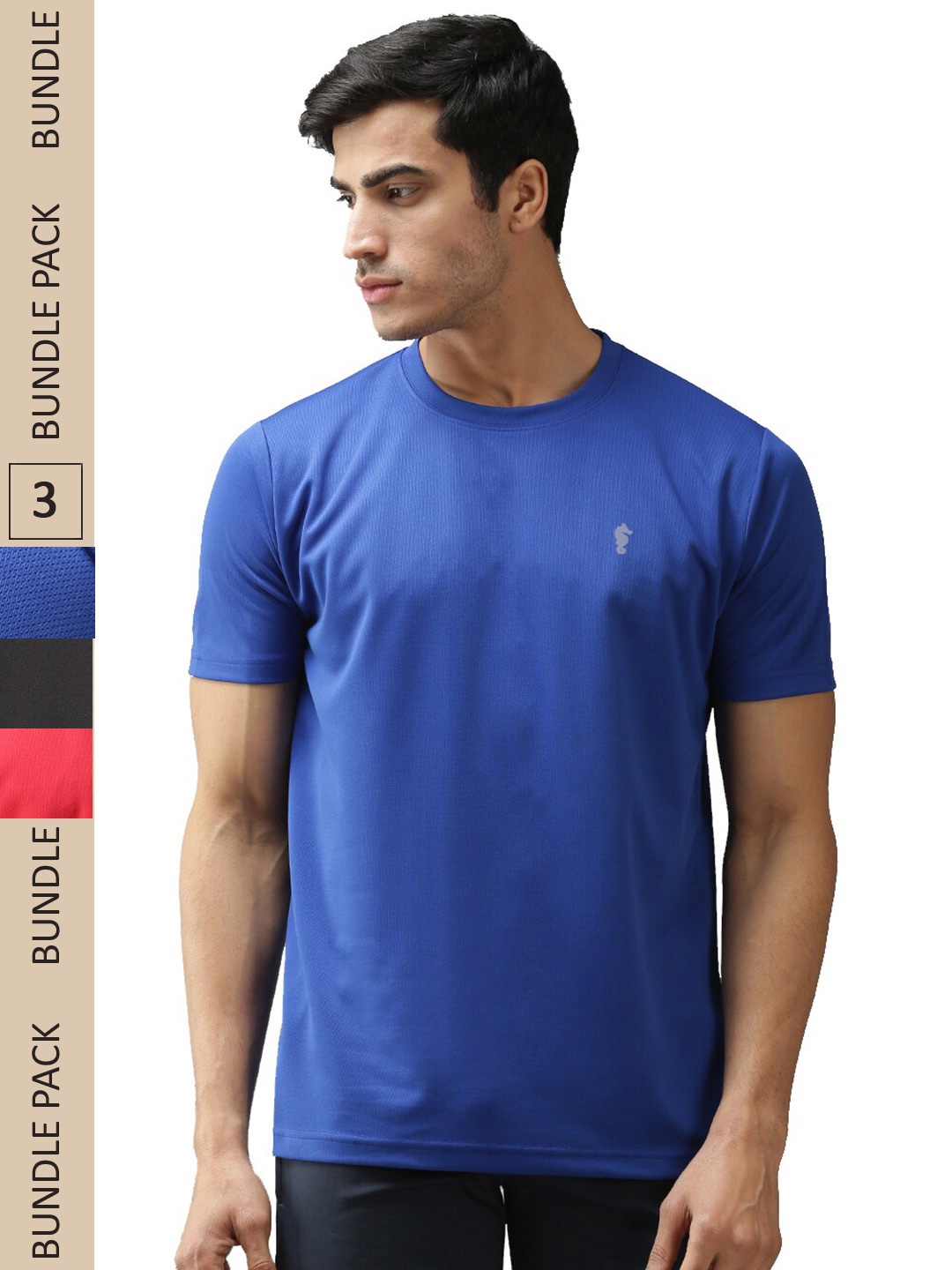 EPPE Men Pack of 3 Dri-FIT Sports T-shirt, Red
