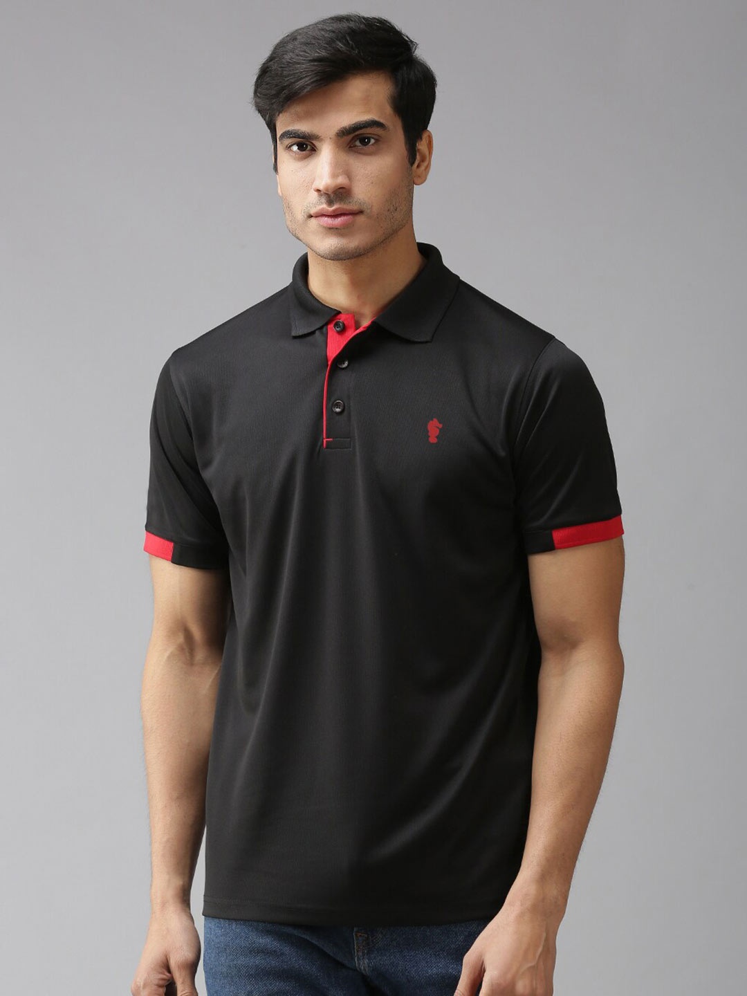 

EPPE Men Dri-FIT Polo Collar T-shirt, Black