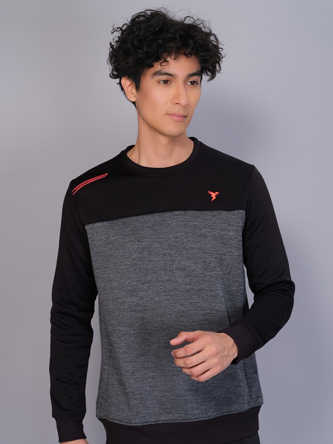 

Technosport Men Rapid Dry Active sweatshirt, Grey melange