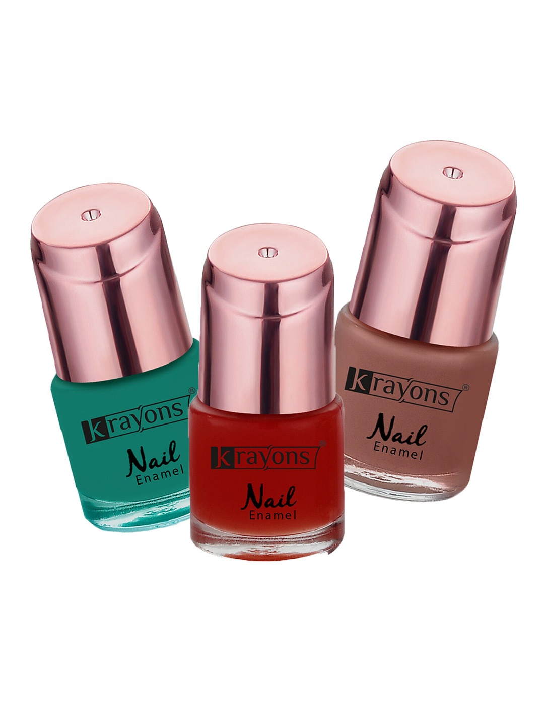 

krayons Set Of 3 Color Me Crazy Gel Long Lasting Nail Polish - 8ml Each, Green