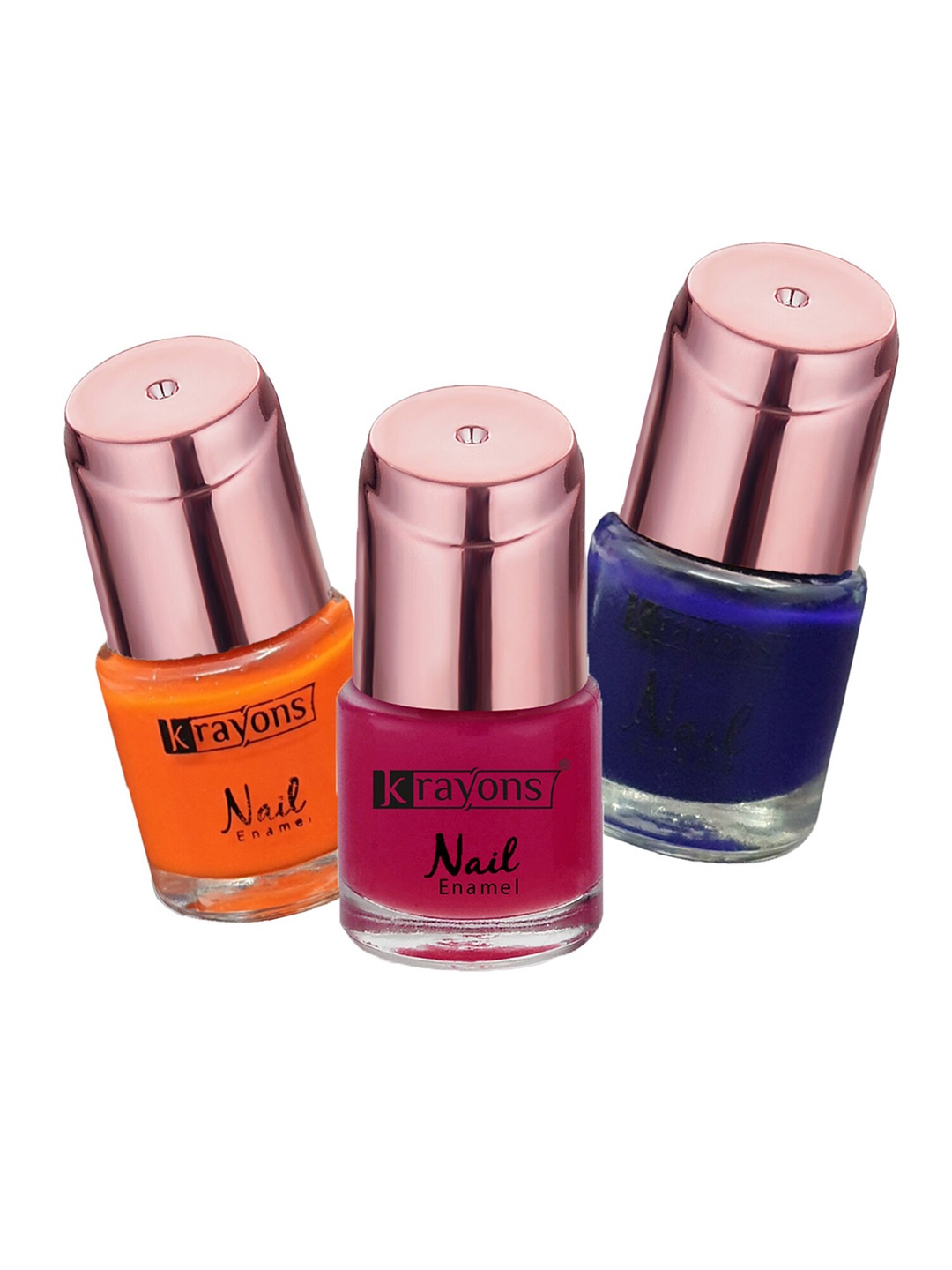

krayons Set Of 3 Color Me Crazy Gel Long Lasting Nail Polish - 8ml Each, Orange