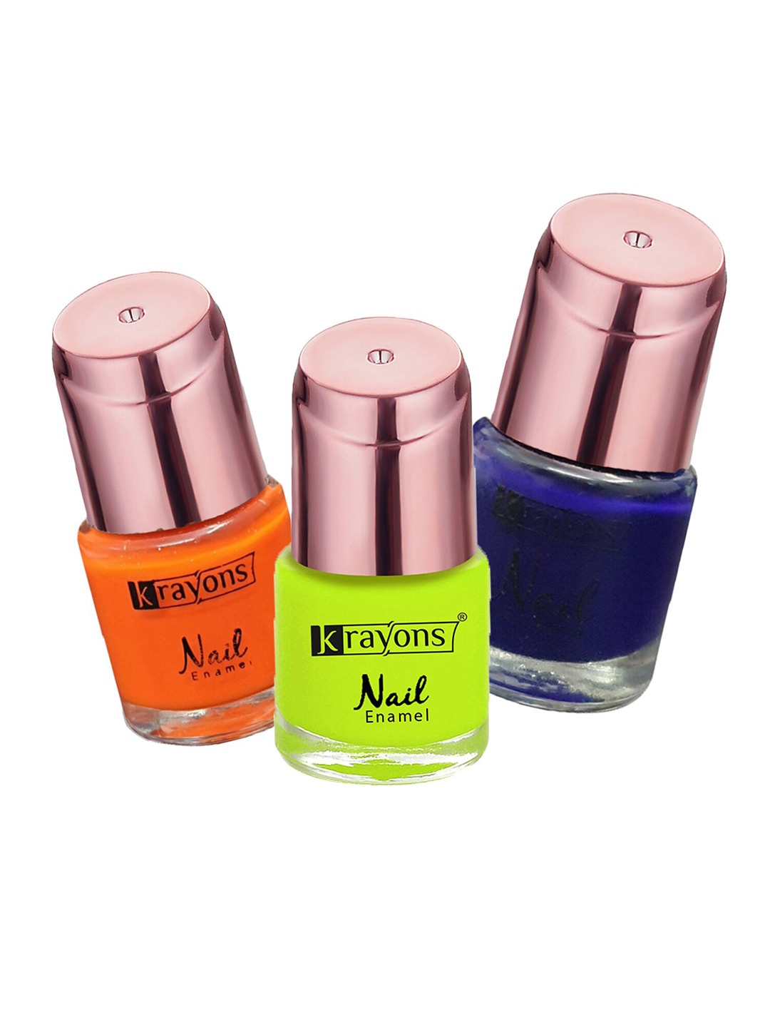 

krayons Set Of 3 Color Me Crazy Gel Long Lasting Nail Polish - 8ml Each, Orange