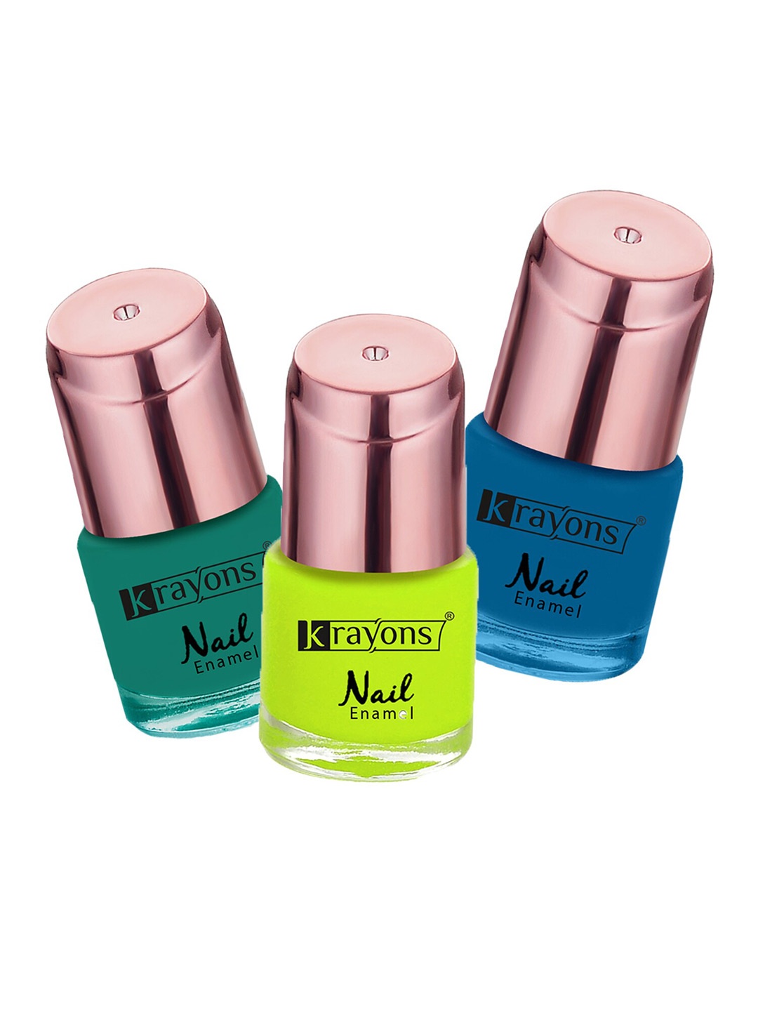 

krayons Set Of 3 Color Me Crazy Gel Long Lasting Nail Polish - 8ml Each, Blue