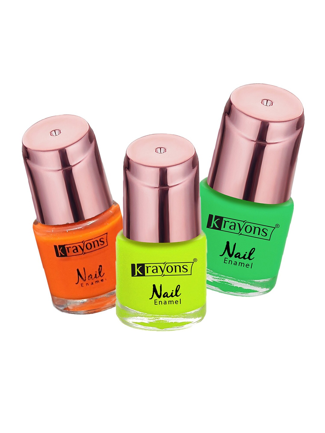 

krayons Set Of 3 Color Me Crazy Gel Long Lasting Nail Polish - 8ml Each, Green