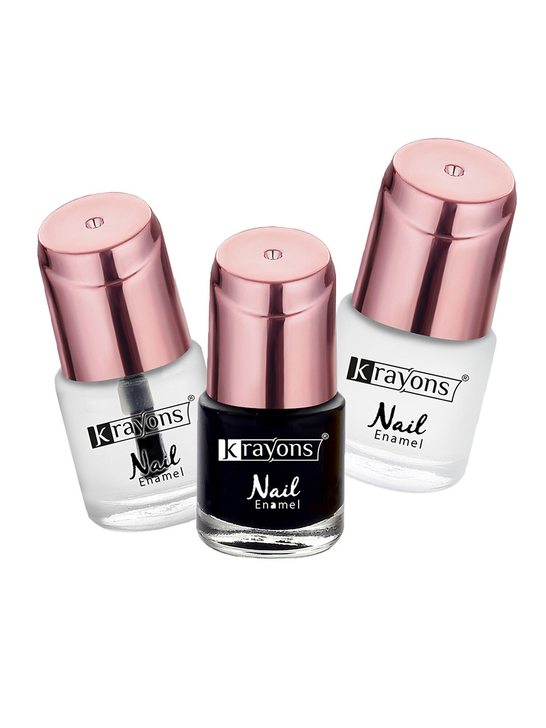 

krayons Set Of 3 Color Me Crazy Gel Long Lasting Nail Polish - 8ml Each, Transparent