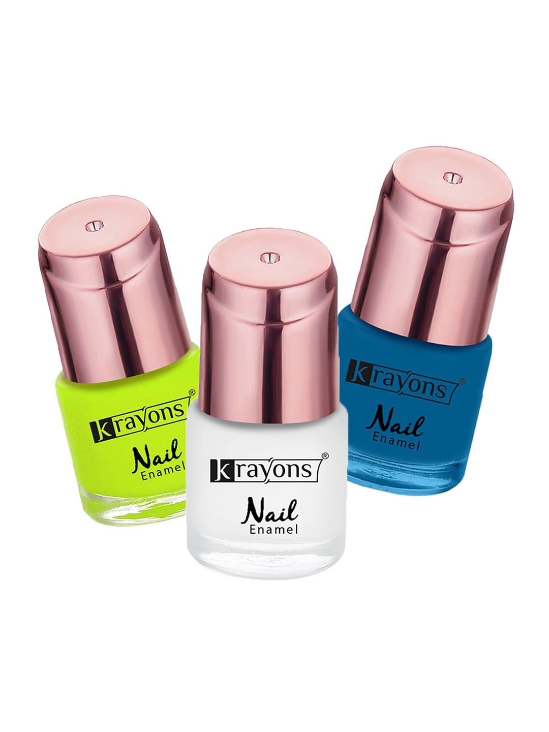 

krayons Set Of 3 Color Me Crazy Gel Long Lasting Nail Polish - 8ml Each, Yellow