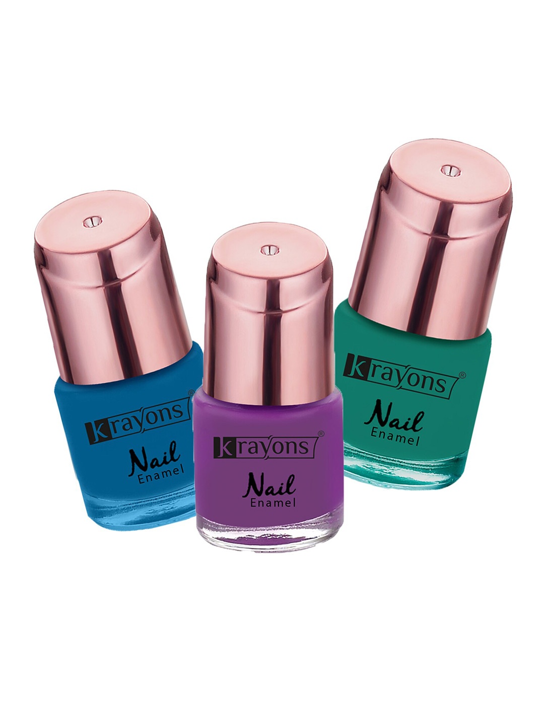 

krayons Set Of 3 Color Me Crazy Gel Long Lasting Nail Polish - 8ml Each, Green