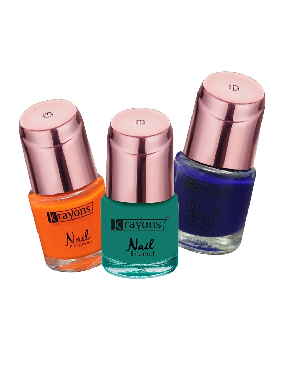 

krayons Set Of 3 Color Me Crazy Gel Long Lasting Nail Polish - 8ml Each, Green