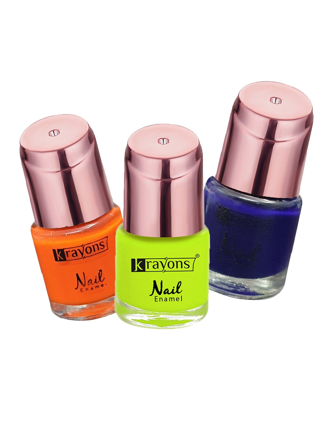 

krayons Set Of 3 Color Me Crazy Gel Long Lasting Nail Polish - 8ml Each, Orange