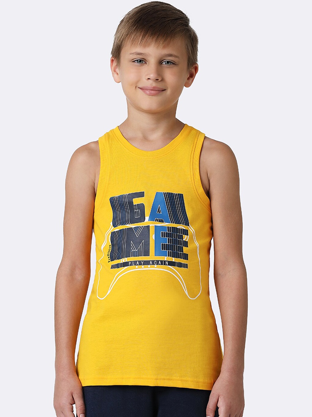 

Van Heusen Boys Printed Pure Cotton Innerwear Vests, Yellow