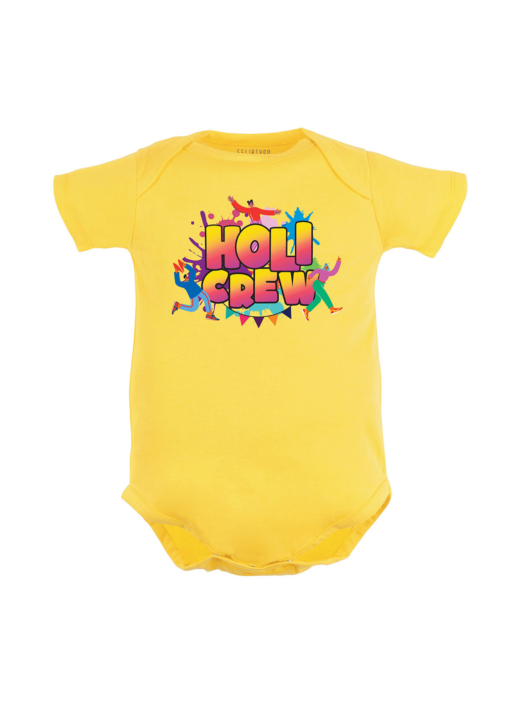 

FFLIRTYGO Infant Printed Pure Cotton Bodysuit, Yellow