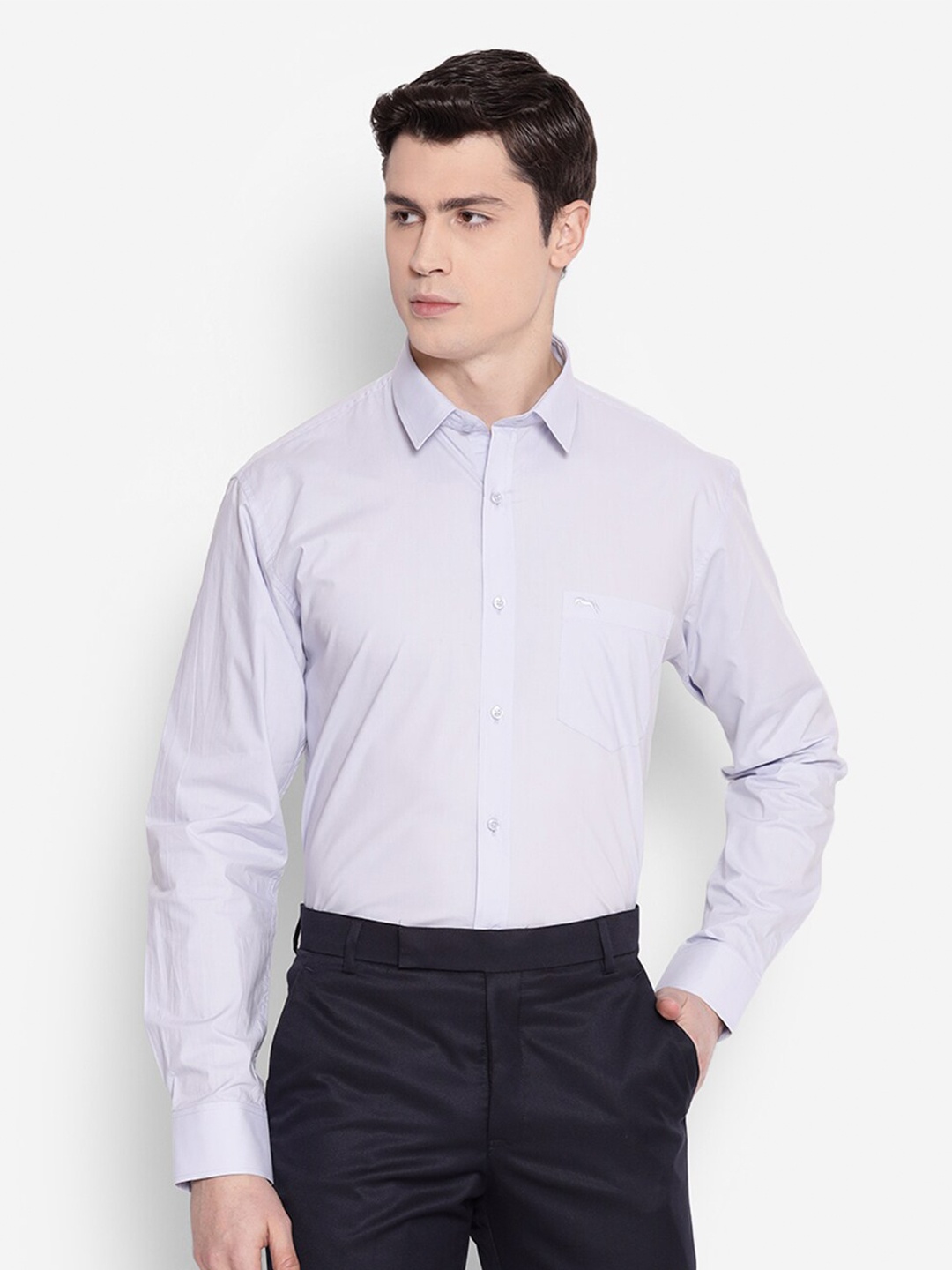 

JUMP USA Men Comfort Pure Cotton Formal Shirt, Blue