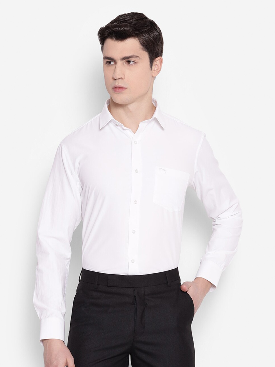 

JUMP USA Men Comfort Pure Cotton Formal Shirt, White