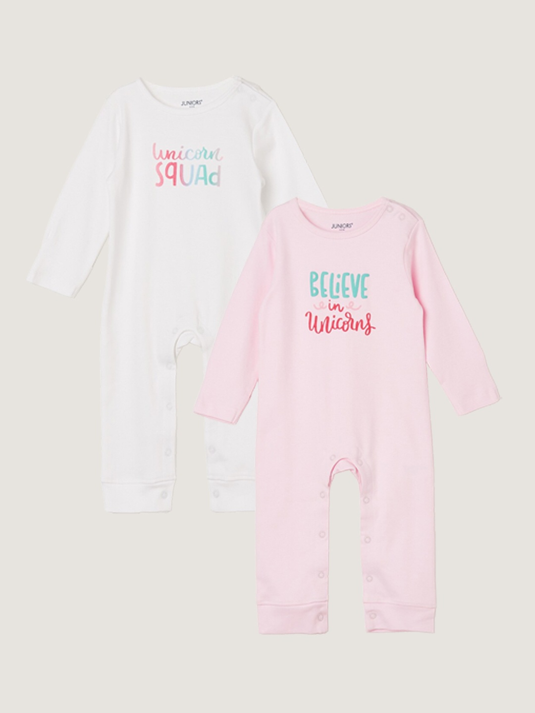 

Juniors by Lifestyle Girls Printed Cotton Rompers, Pink