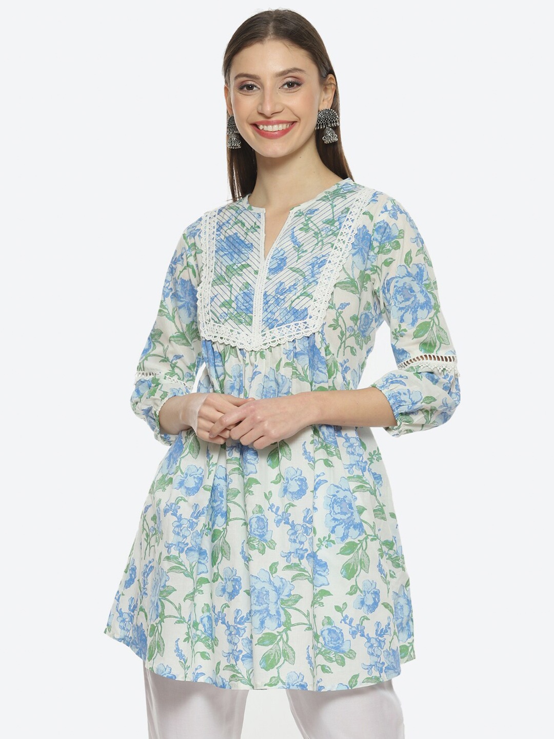 

Biba Printed Floral Printed Tunic, Blue